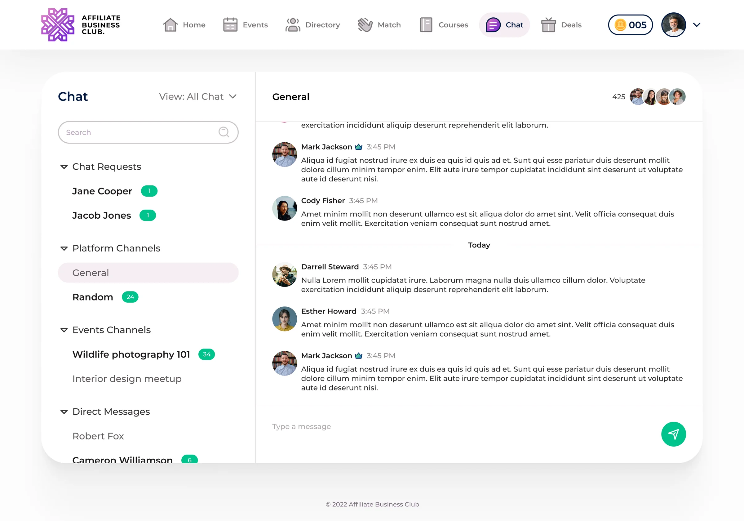 chat example