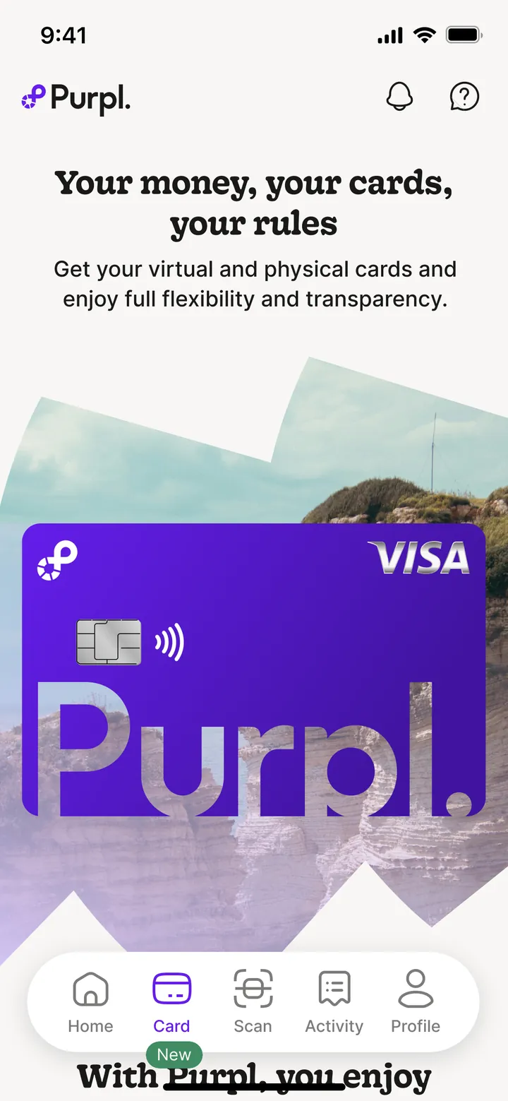 Cards intro: your money, your cards, your rules